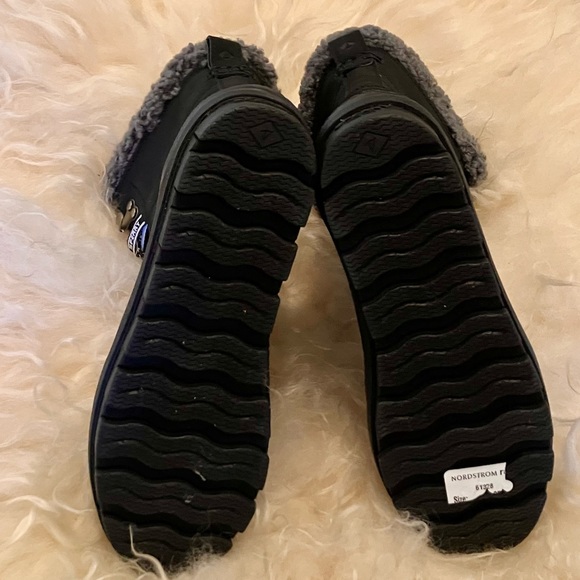 Sperry Black Winter Lace up Black comfortable ankle boots size 5,5 - Picture 11 of 14